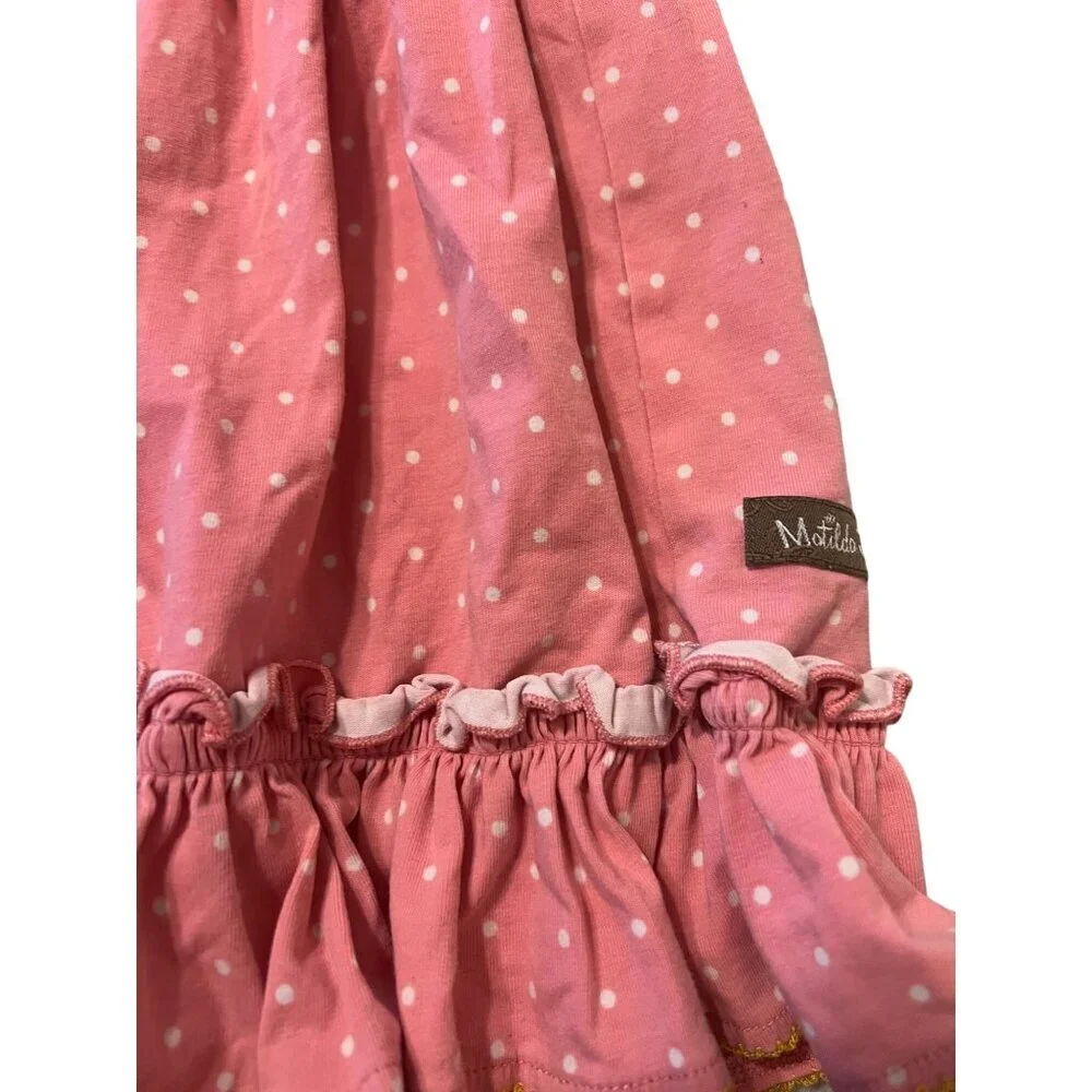 Matilda Jane Perfectly Paired Love You Dots Lap Dress Size 4 Excellent VERY gent